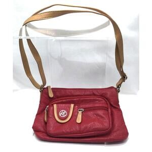 Karen Rogers Soft Red Faux Leather Crossbody